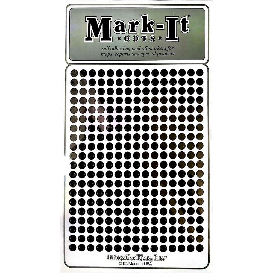 1/8" Black Sticker Dots