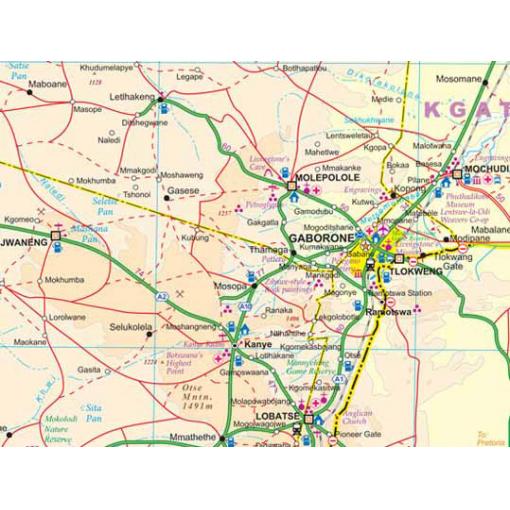 ITMB - Botswana and Zimbabwe - Folding Travel Map - Image 2