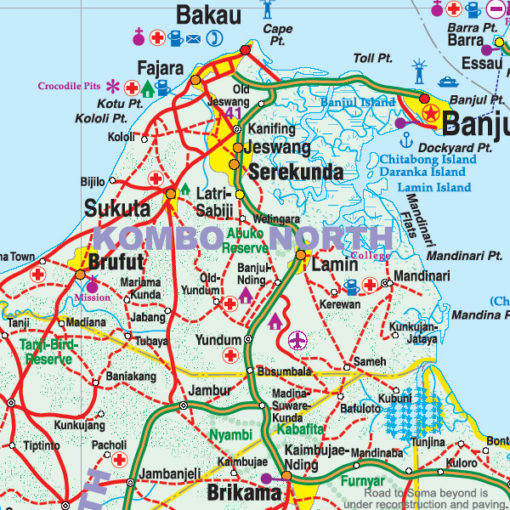 ITMB - Senegal and Gambia - Folding Travel Map