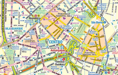 ITMB - Sao Paulo and Southern Brazil - Folding Travel Map - The Map Shop