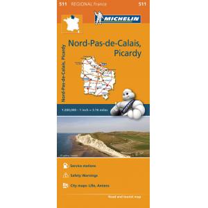 Michelin - Nord-Pas-de-Calais and Picardy, France - Folding Travel Map