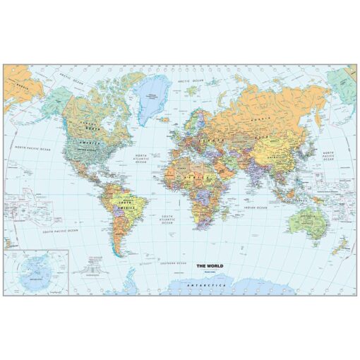 World Classic Wall Map by Globe Turner