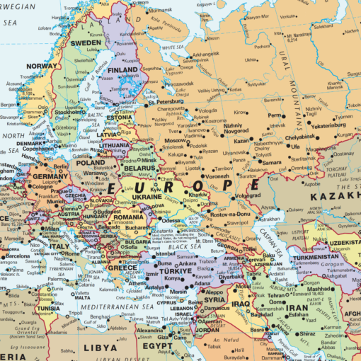 World Classic Wall Map by Globe Turner - Image 2