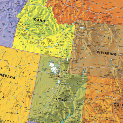 United States Contemporary Wall Map with Flags by Globe Turner - Image 2