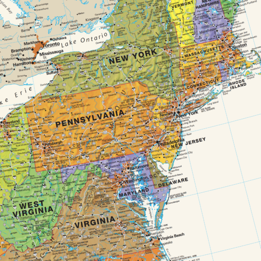 United States Contemporary Wall Map with Flags by Globe Turner - Image 3