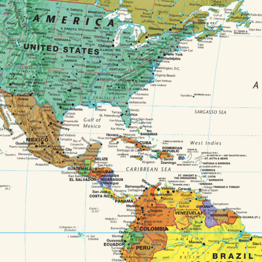 World Contemporary Wall Map with Flags by Globe Turner - Image 3