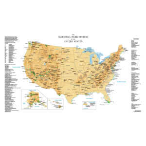 United States National Park Service Wall Map  by Globe Turner