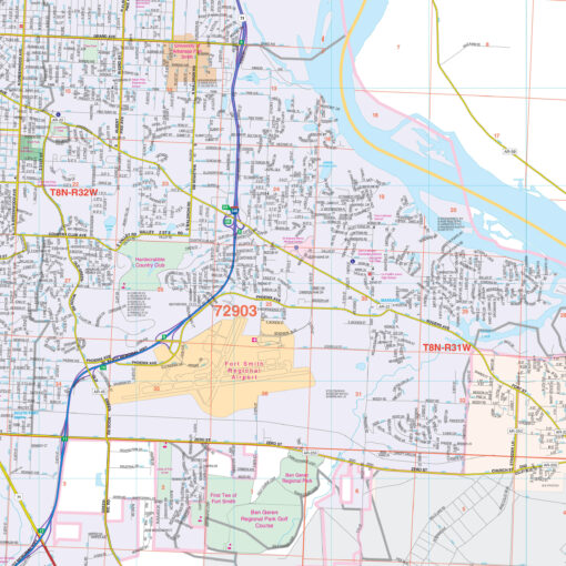 Fort Smith, AR Wall Map by Kappa - Image 2