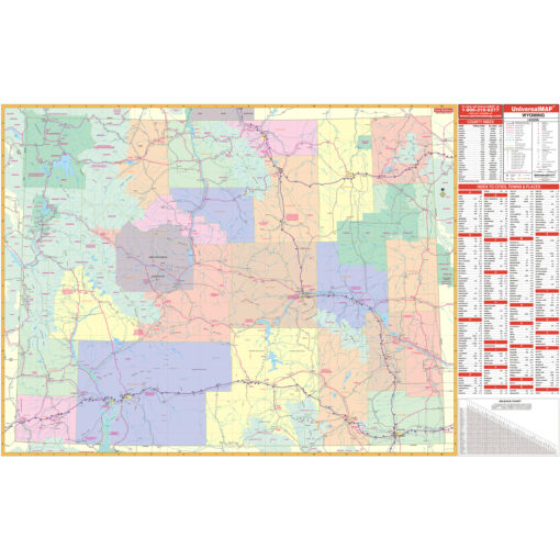 Wyoming State Wall Map by Kappa
