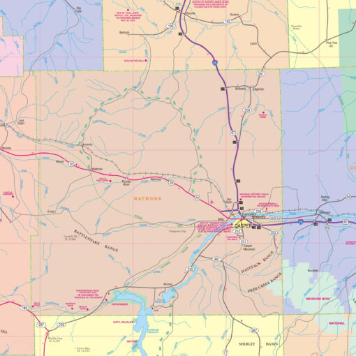 Wyoming State Wall Map by Kappa - Image 2