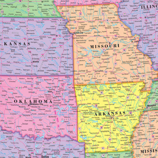 United States Advanced Political Wall Map by Kappa - Image 2