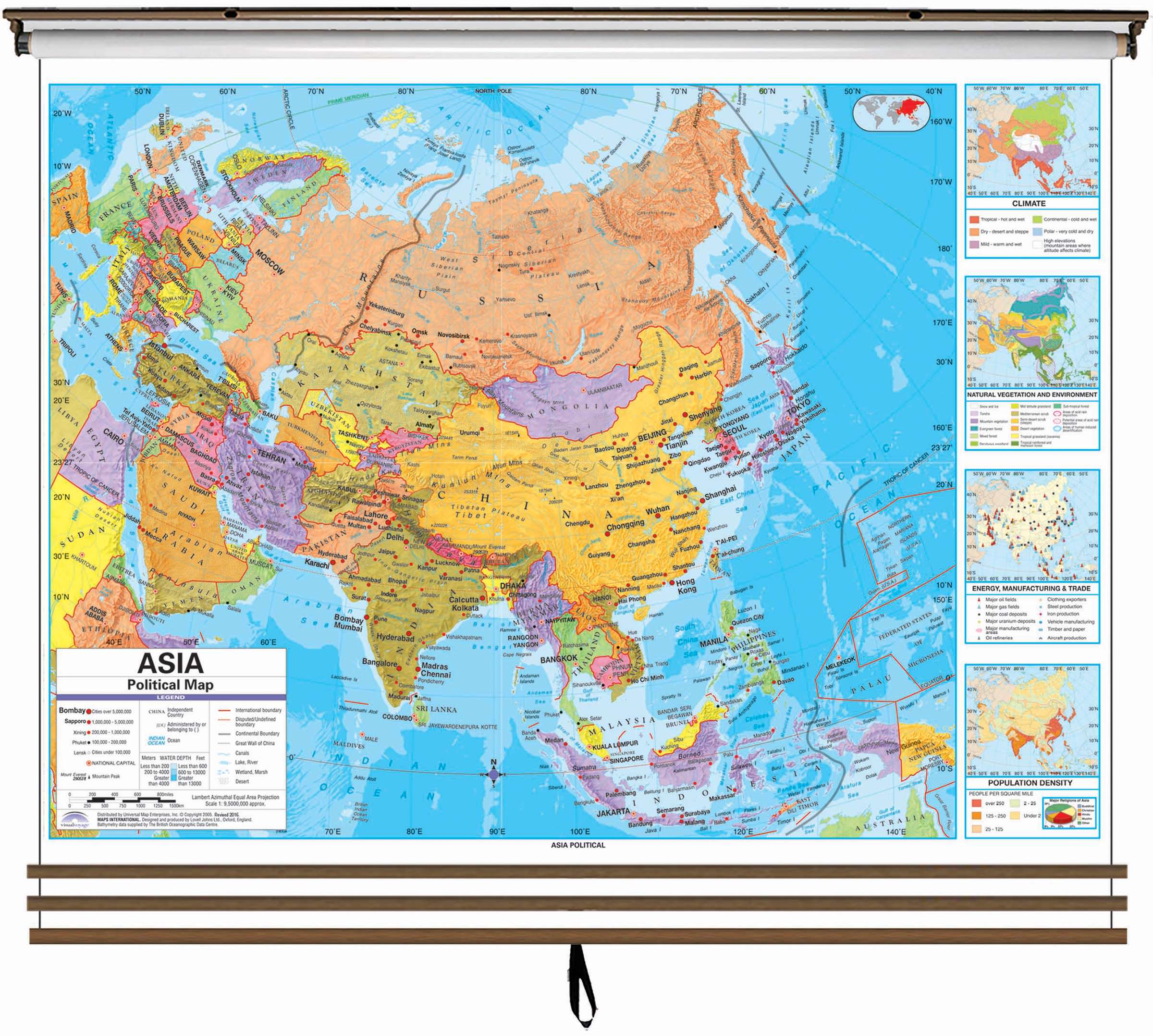 Map Of Eastern Hemisphere Eastern Hemisphere Advanced Political Wall Map Set On Roller W/ Backboard;  3-Map Set - The Map Shop