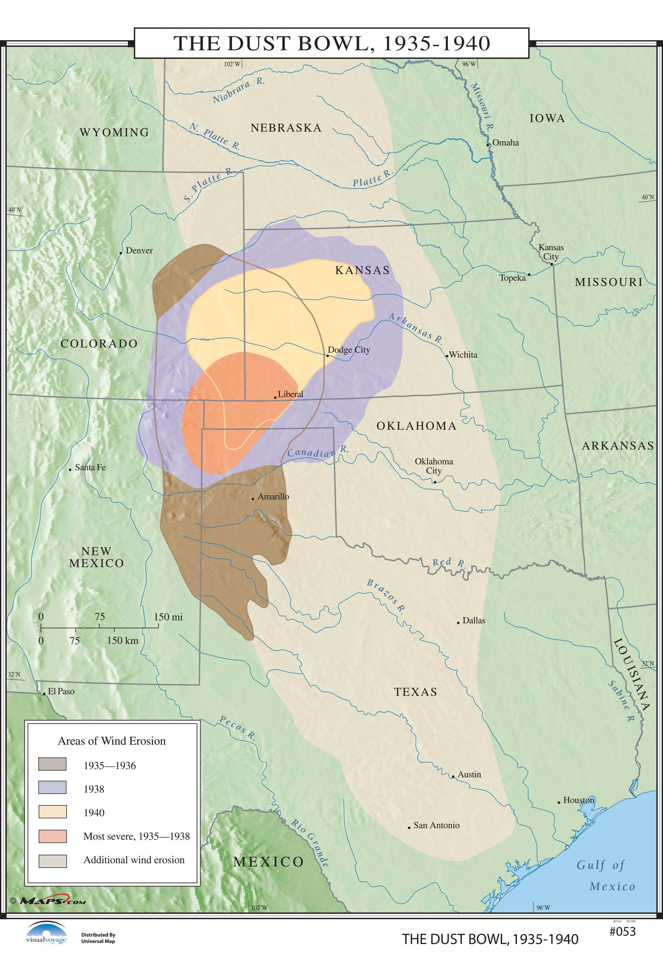 053 The Dust Bowl, 19351940 The Map Shop