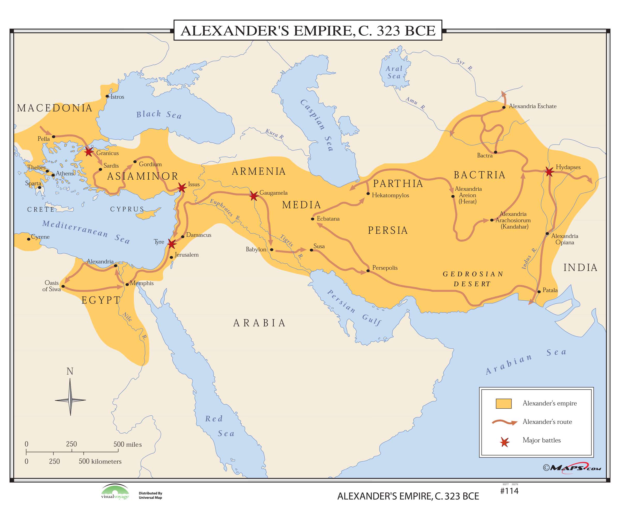 Top 92+ Images alexander the great empire map black and white Sharp