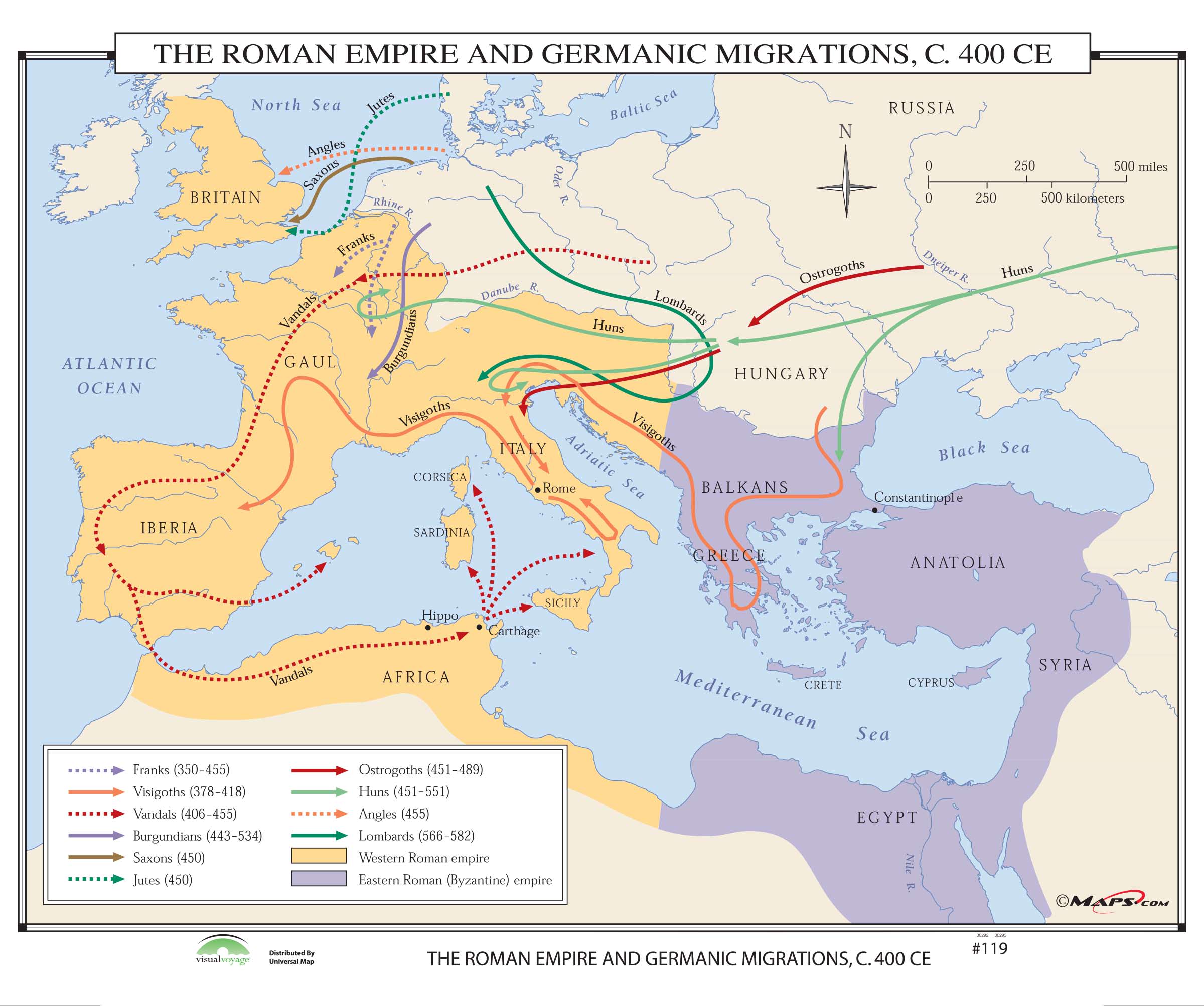 Germanic Tribes on the Move: Mapping History