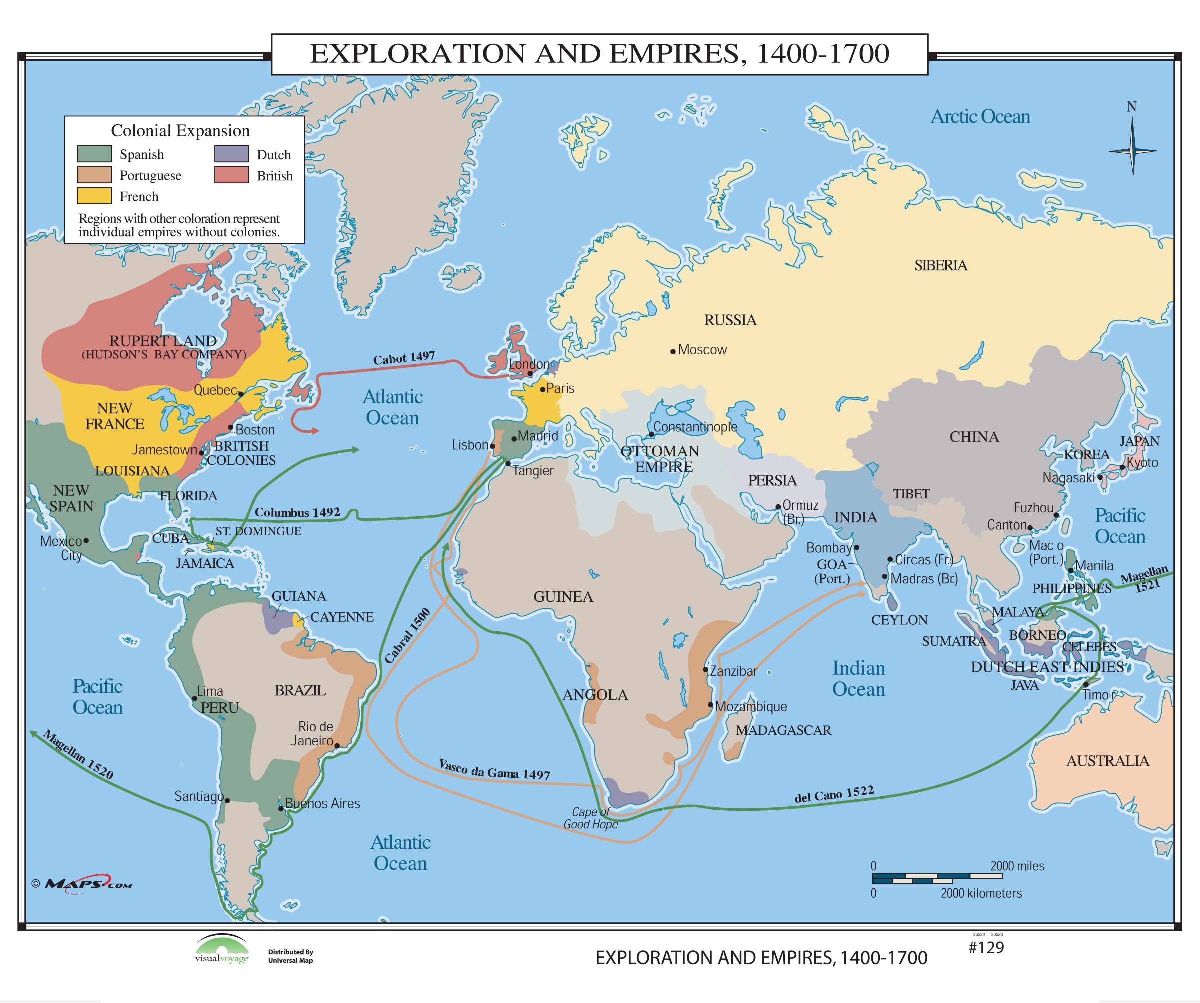  129 Exploration Empires 1400 1700 The Map Shop
