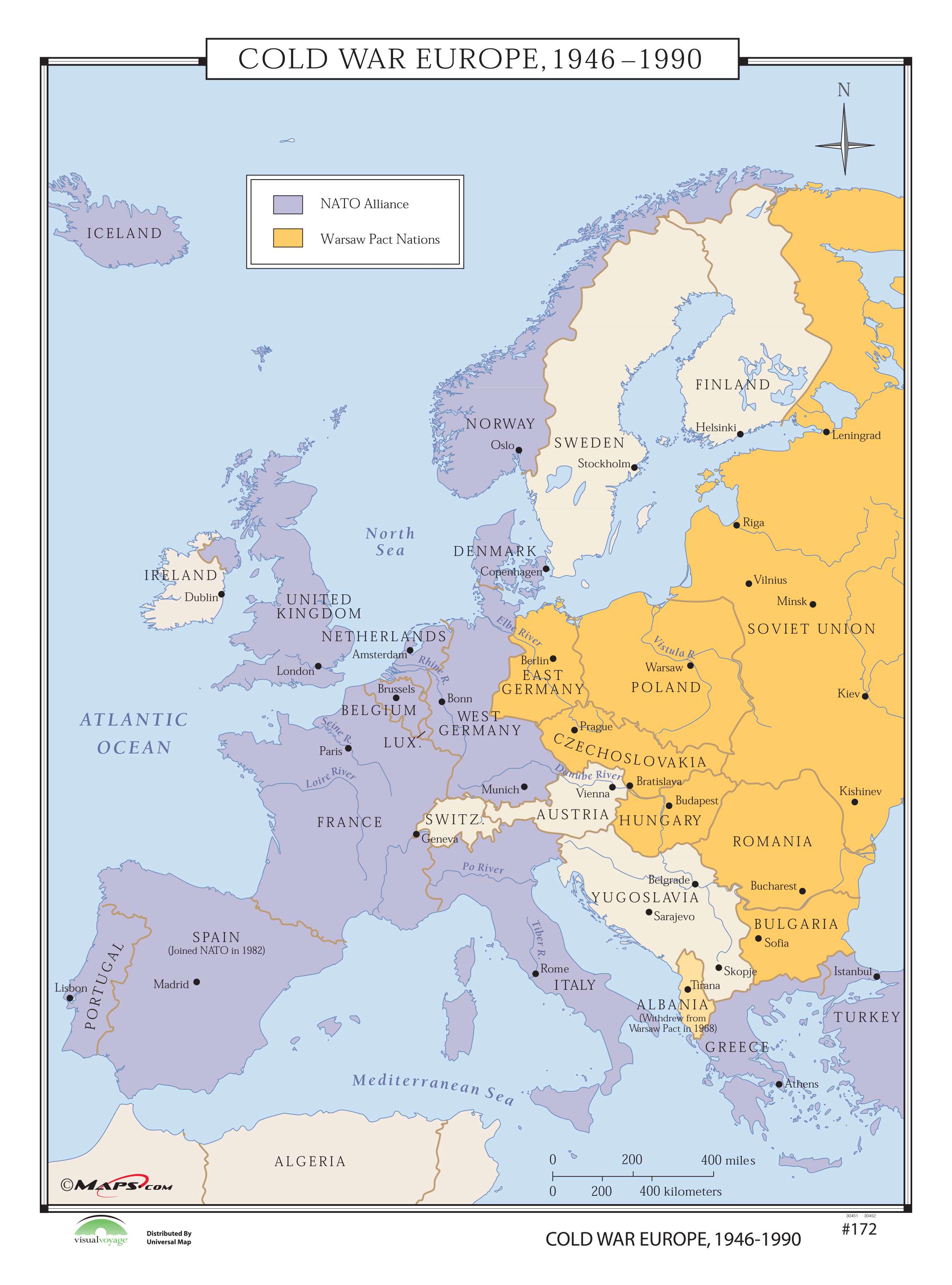 172 Cold War Europe, 19461990 The Map Shop
