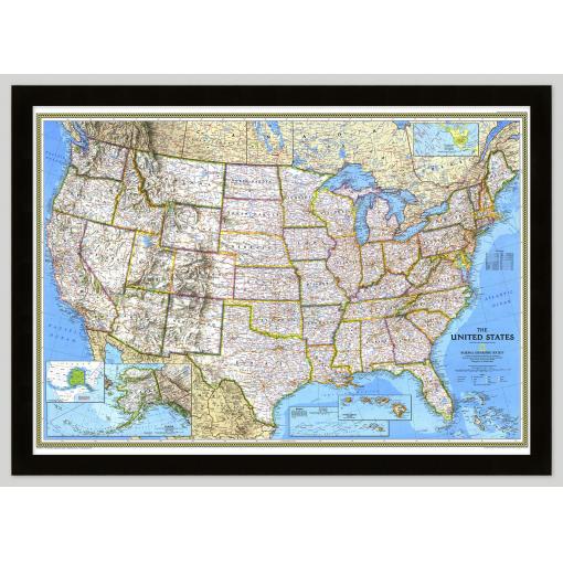 United States Classic Wall Map by National Geographic - Image 2