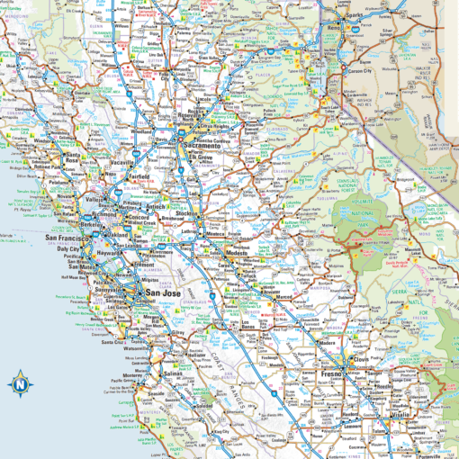 California State Wall Map  by Globe Turner - Image 2