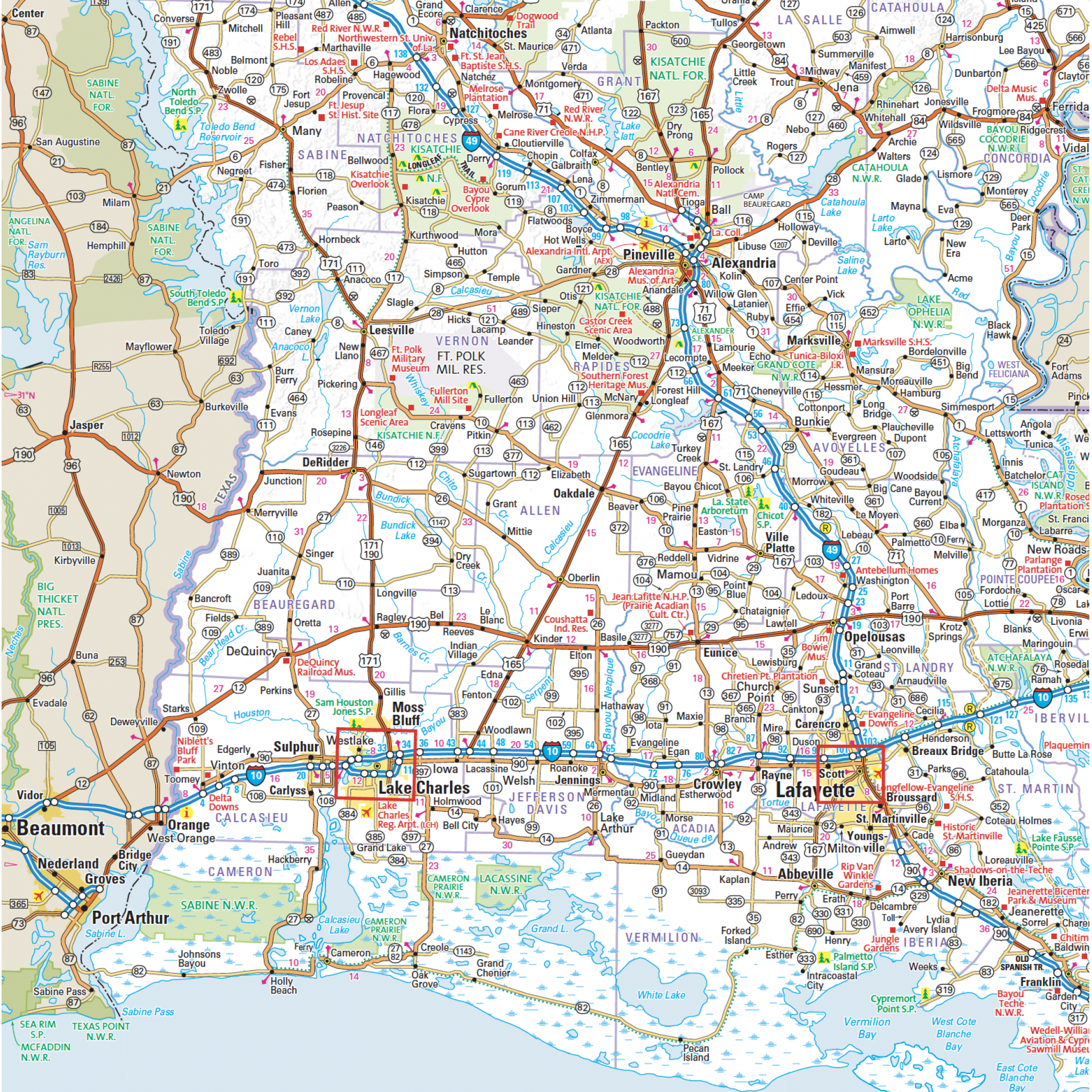 Louisiana State Wall Map  by Globe Turner - Image 2