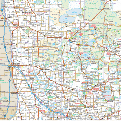 Minnesota State Wall Map Poster – Large Print, 24” X 28”, Multicolor
