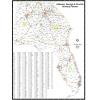Alabama, Georgia and Florida Territory Planner Wall Map by MapShop