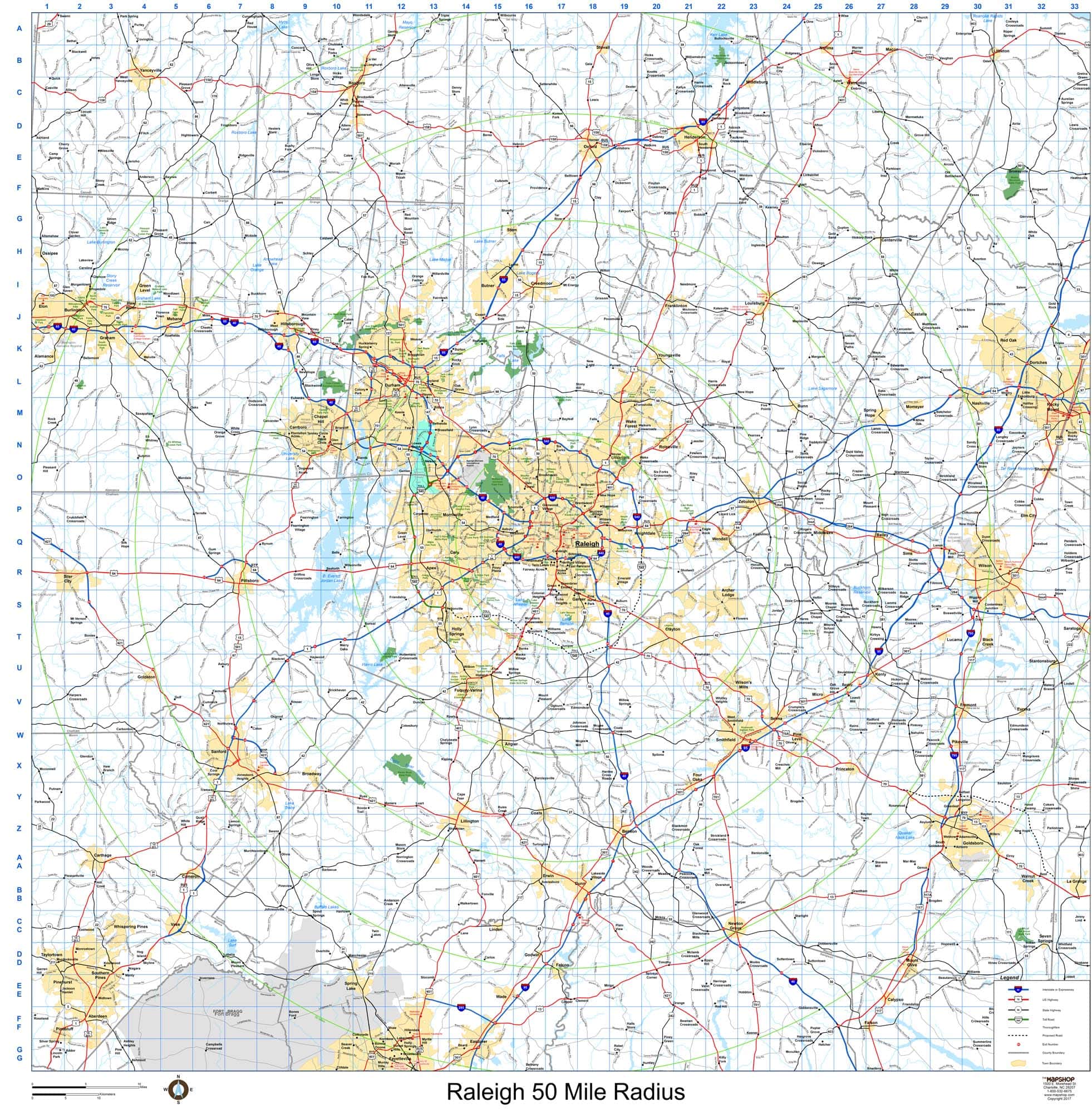 Nc50 Map Printable Mileage Radius Map For North Carolina Radius Map Tool | Draw