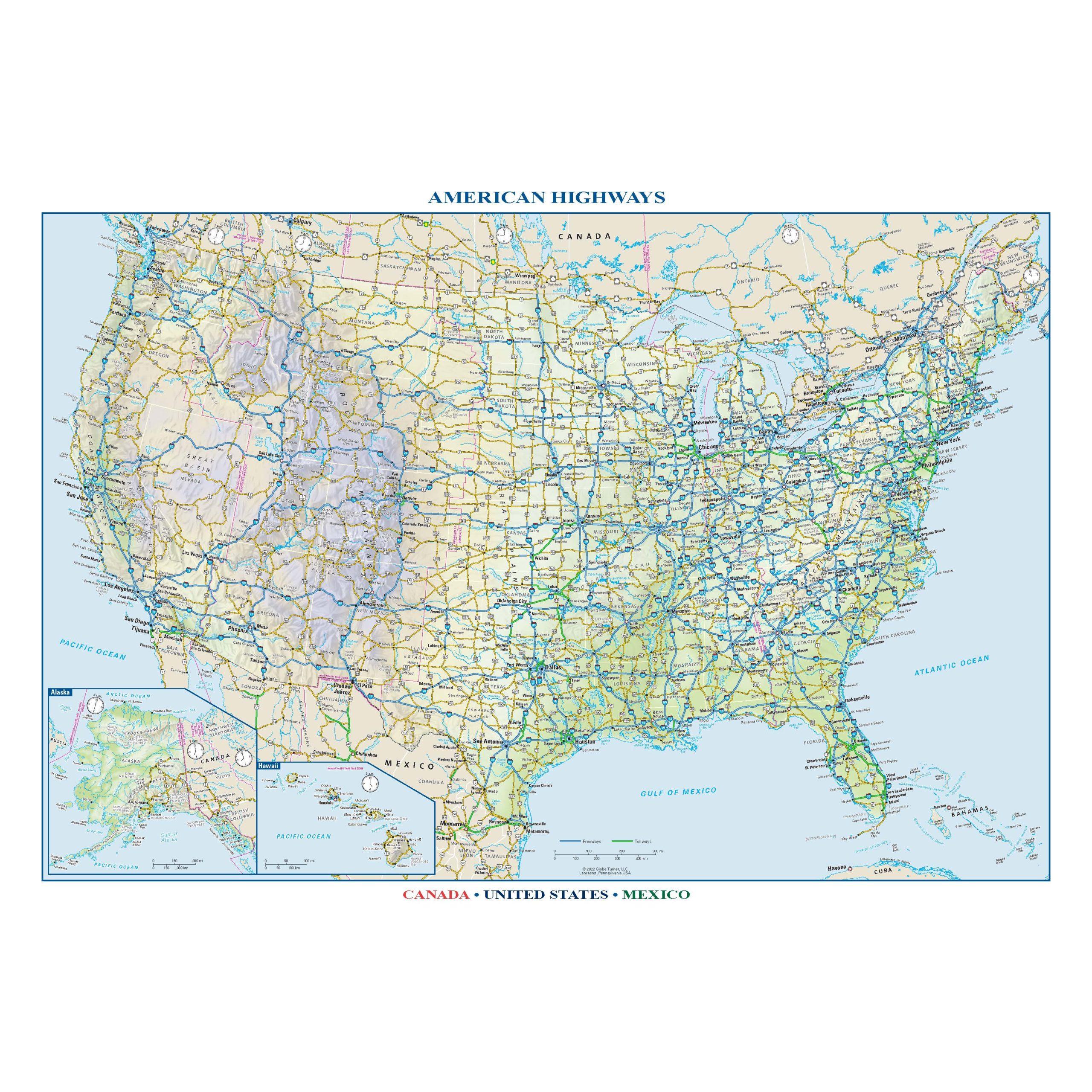 Deep South States Road Map