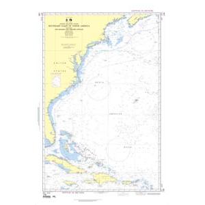 NGA Chart - Southeast Coast of North America including the Bahamas and Greater Antilles - 00108