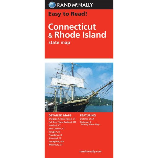 Rand McNally - Connecticut/Rhode Island, Easy To Read - Folding Travel Map