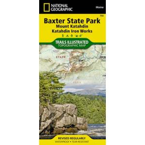 National Geographic - Baxter State Park [Mount Katahdin, Katahdin Iron Works] - Trails Illustrated Folding Travel Map