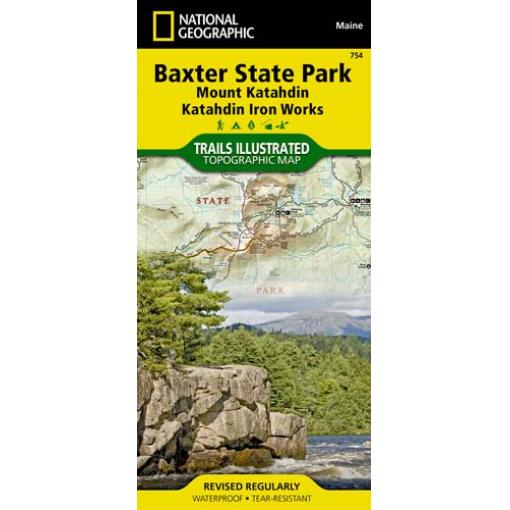 National Geographic - Baxter State Park [Mount Katahdin, Katahdin Iron Works] - Trails Illustrated Folding Travel Map