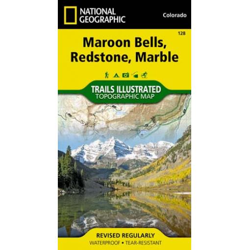 National Geographic - Maroon Bells, Redstone, Marble - Trails Illustrated Folding Travel Map