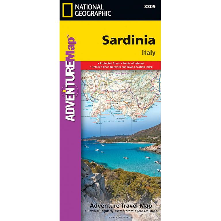 National Geographic - Sardinia [Italy] - Adventure Folding Travel Map