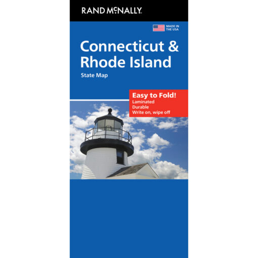 Rand McNally - Connecticut/Rhode Island, Easy to Fold - Folding Travel Map