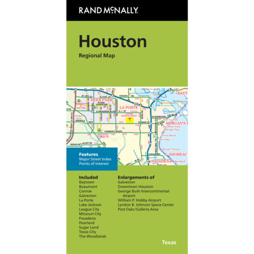 Rand McNally - Houston, TX - Regional Folding Travel Map