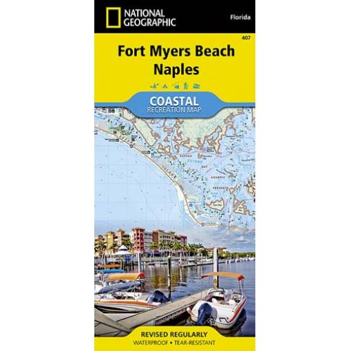 National Geographic - Fort Myers Beach, Naples - Coastal Recreation Folding Travel Map