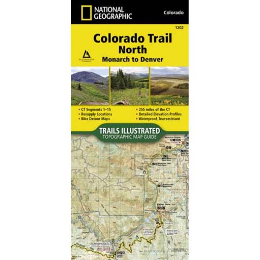 National Geographic - Colorado Trail North, Monarch to Denver - Trails Illustrated Folding Travel Map
