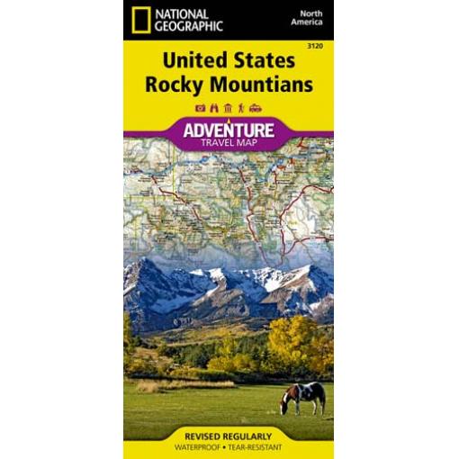 National Geographic - United States - Rocky Mountains - Adventure Folding Travel Map