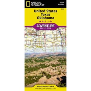 National Geographic - United States - Texas and Oklahoma - Adventure Folding Travel Map