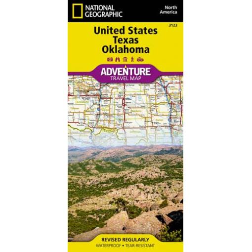 National Geographic - United States - Texas and Oklahoma - Adventure Folding Travel Map
