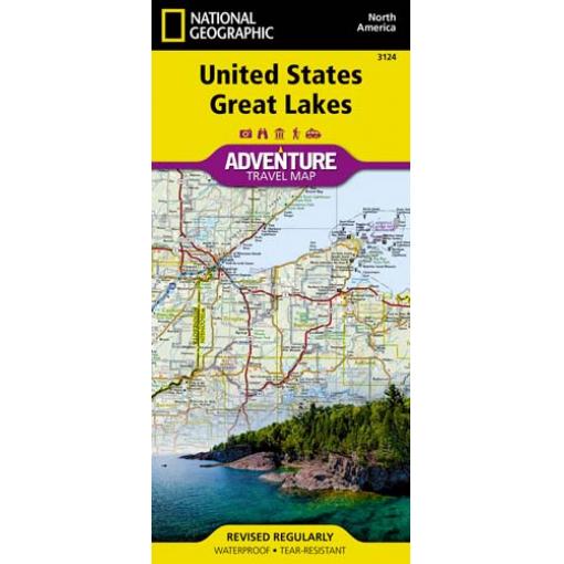 National Geographic - United States - Great Lakes - Adventure Folding Travel Map