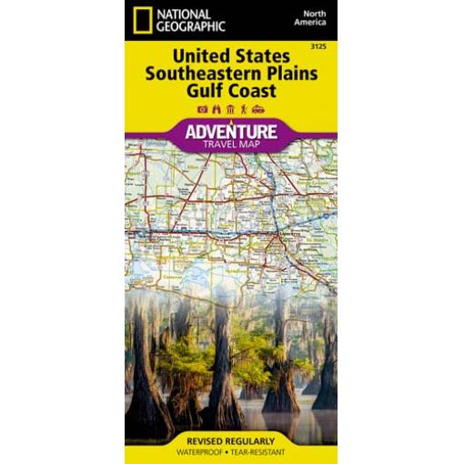 National Geographic - United States - Southeastern Plains and Gulf Coast - Adventure Folding Travel Map
