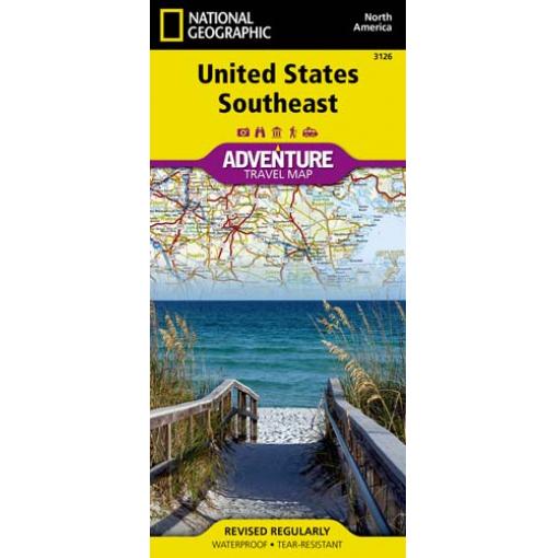National Geographic - United States - Southeast - Adventure Folding Travel Map