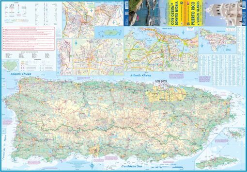 ITMB - Virgin Islands & Puerto Rico - Folding Travel Map - Image 2