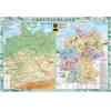 Germany (Deutschland) Wall Map - Physical and Political - German - Extra Large by Kartographia
