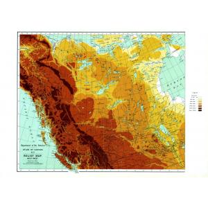 Relief Map West Sheet - Atlas of Canada 1st Edition by Natural Resources Canada