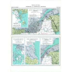 International and Interprovincial Boundaries Eastern Canada and San Juan Water Boundary - Atlas of Canada 1st Edition by Natural Resources Canada