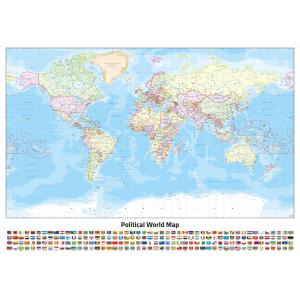 World Political (Miller projection) by Oxford Cartographers