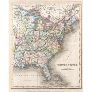 Gilbert Map of the United States (1843) by Artokoloro